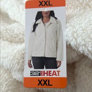 32 Degrees Women's Cream Teddy Jacket
